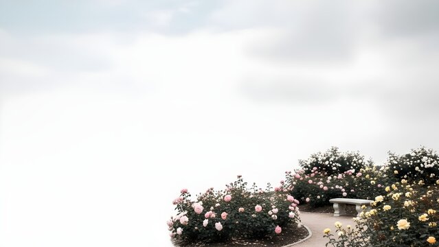 A vast field of bright sunflowers fills the bottom half of the frame under a wide, dramatic sky with thin clouds - Powered by Adobe
