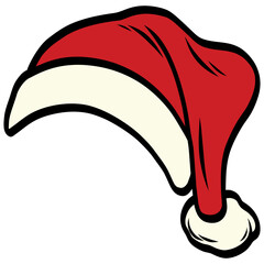 Santa Claus Hat Christmas Vector Illustration