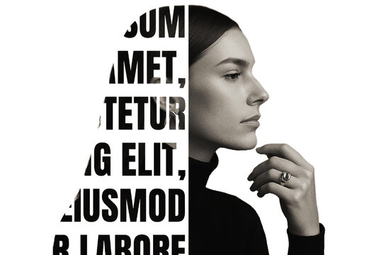 Double Exposure Text Photo Effect