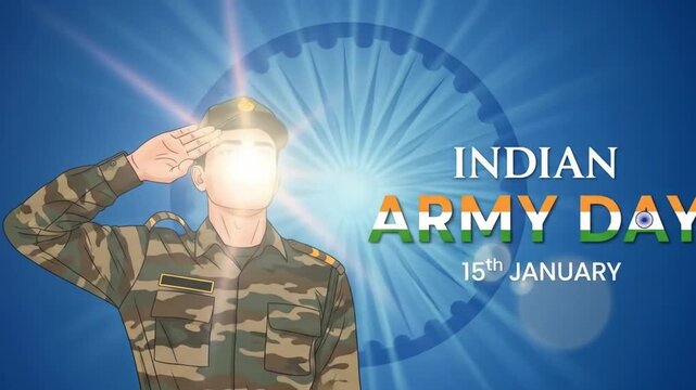 Vector illustration of Army day of India, Republic day celebration concept, applauding victory, people appreciating, clapping, and saluting Indian army soldier, Army Day ... See More