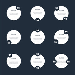 A Set of Chat Frame or Chat Bubble for Quotes, Testimonial, and Feedback Suitable for Social Media Post. Quotes template set.