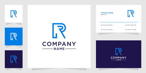 Obraz premium Modern Letter RP Monogram Logo and Business Card Template