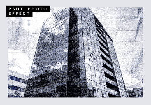 Blue And White Rough Texture Grunge Print Photo Effect
