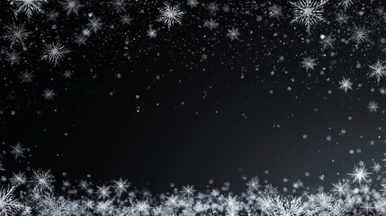 A Stunning Display of Falling Snowflakes Against a Dark Backdrop Creating a Winter Wonderland Atmosphere