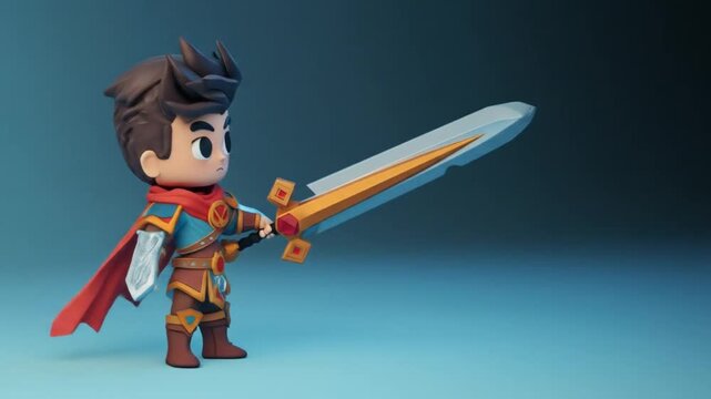 3d chibi game character cute small hero Videos
