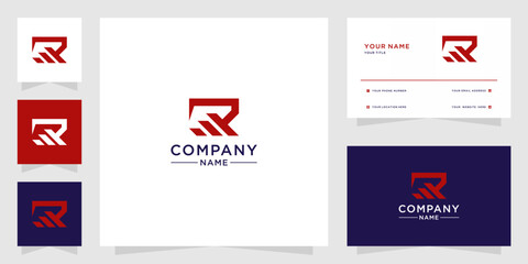 fitness letter r logo design, with barbell concept