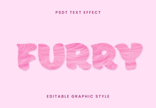 Rose Furry Pink Text Effect Fuzzy Soft Fluffy Font