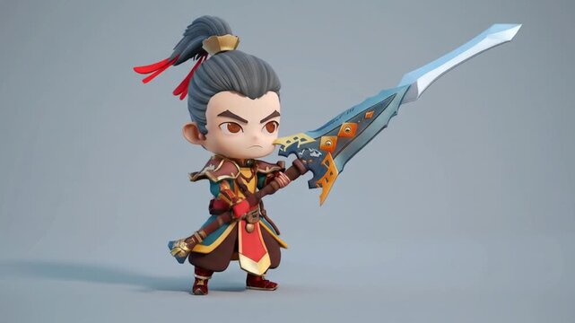 3d chibi game character cute small hero Videos
