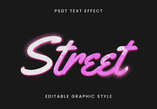 Pink Spray Script Sparkle Text Effect Urban Grainy Shiny Font