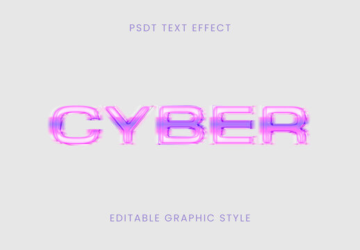 Pink And Purple Futuristic Vaporwave Text Effect Cyber Distorted Glitch Font