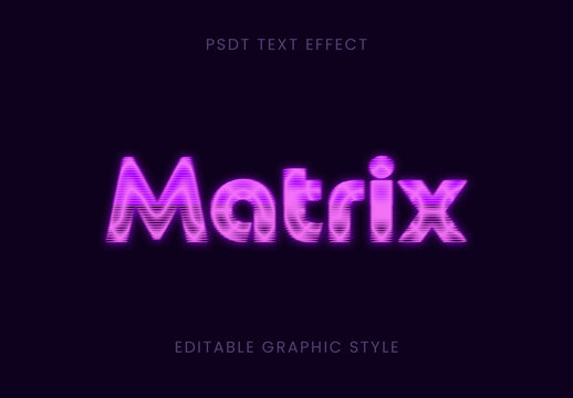 Purple Futuristic Vaporwave Text Effect Glitch Distorted Font