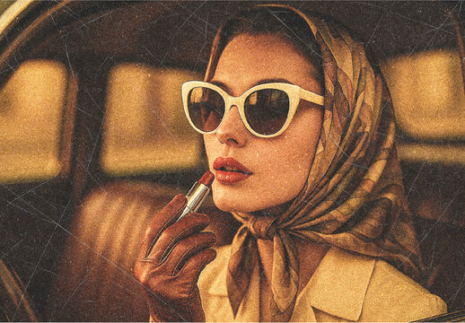 Brown And Sepia Vintage Film Grain Photo Effect