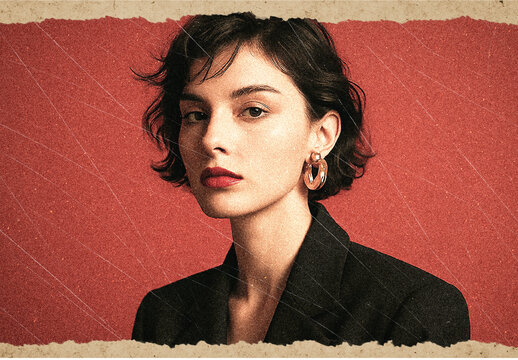 Red And Beige Vintage Film Grain Photo Effect
