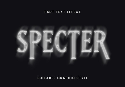 White And Black Blur Phantom Text Effect Gothic Horror Distorted Font
