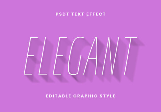 Pink And Purple Shadow Text Effect Thin Minimal Shadow Font