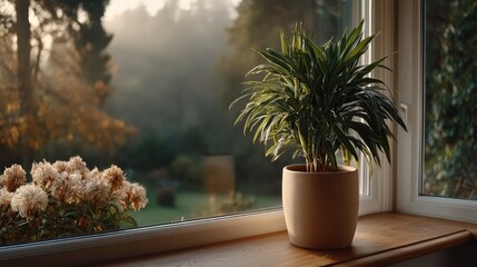 A Beautiful Pot of Flowers by the Window: A Daily Glimpse of Indoor Botanical Life