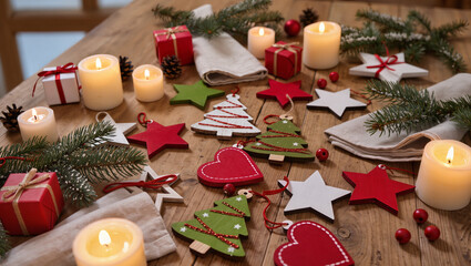 christmas cookies and christmas decorations