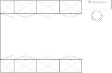 Detailed Architectural Wardrobe and Storage Cabinet Layout. 3