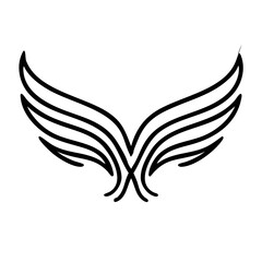 Monoline eagle wings emblem