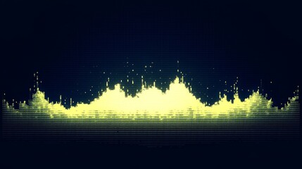 Dynamic digital sound wave representation against urban cityscape backdrop vibrant digital sound wave overlays modern city skyline illustrating urban harmony.