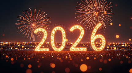 Imagine a dazzling New Year&rsquo;s Eve celebration in 2026 set in a futuristic city skyline. Neon lights and holographic displays light up the night sky as people in stylish, tech-enhanced outfits in