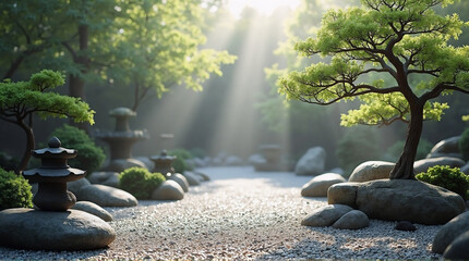 autumn in the park sand and sunlight with tree background
