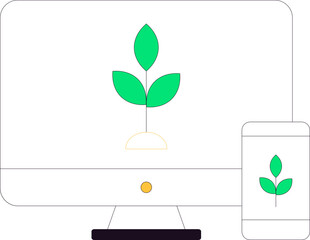 Smart Farm Simple Icon Element