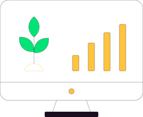 Smart Farm Simple Icon Element