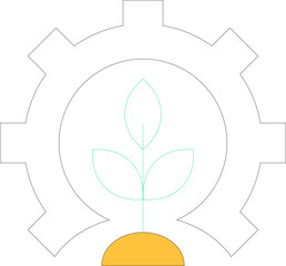 Smart Farm Simple Icon Element