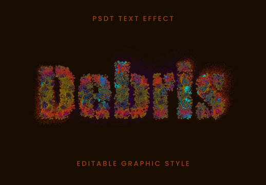 Colorful Deteriorated Corroded Text Effect Erosion Bold Font