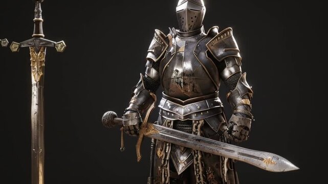 3d game character armored warrior knight Videos