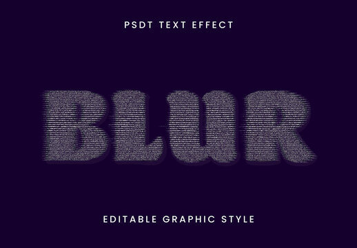 White Blur Glitch Text Effect Distorted Lines Static Font