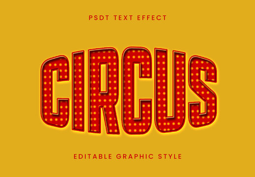 Carnival Circus Lights Text Effect