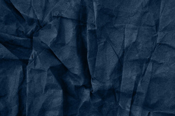 Abstract  crumpled old wrinkled blue paper texture background