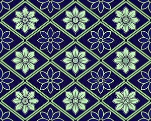 Elegant seamless damask wallpaper pattern with golden ornamental floral design