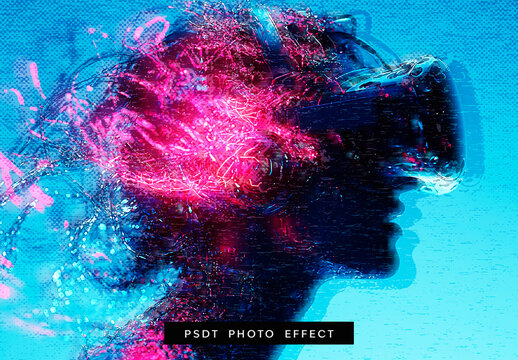 Halftone Blur Photo Effect