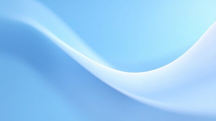 Soft blue wave flowing gracefully across a serene background, creating a calming atmosphere with smooth gradients and gentle curves, ideal for soothing design projects