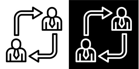 Peer Coaching  Icon Set White Style Collection