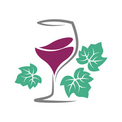 Wine logo icon design