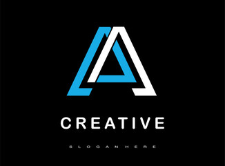 Modern Minimalist Letter A Logo Design