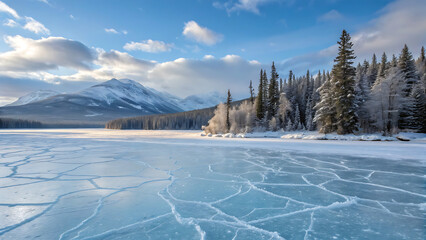 winter landscape in the mountains