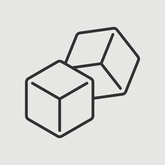 Vector Simple Isolated Sugar Icon