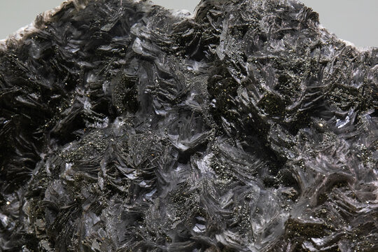 Specimen of pyrite and calcite co-occurring in ore from the geological museum