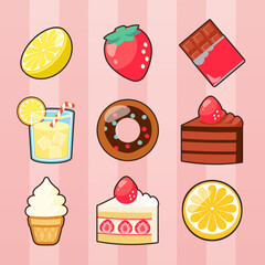 Sweet Dessert Icon Set