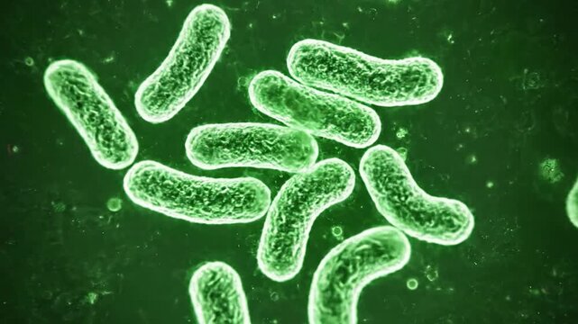 Microscopic view of bacteria colony in petri dish scientific research