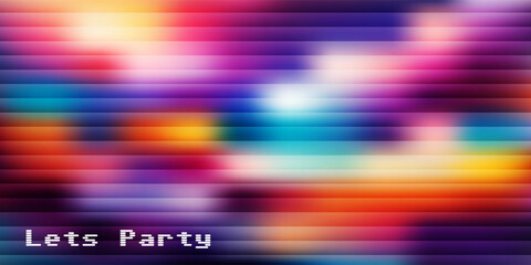 Abstract Colorful Blurry Background with the Text 'Lets Party' - Ideal for Celebrations and Events