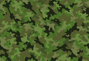 Fototapeta premium Abstract digital camouflage pattern, mottled greens, browns, and grays, camo pattern, hunting pattern