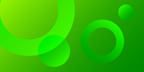 Abstract green background with circles. Dynamic shapes composition. with a modern concept style