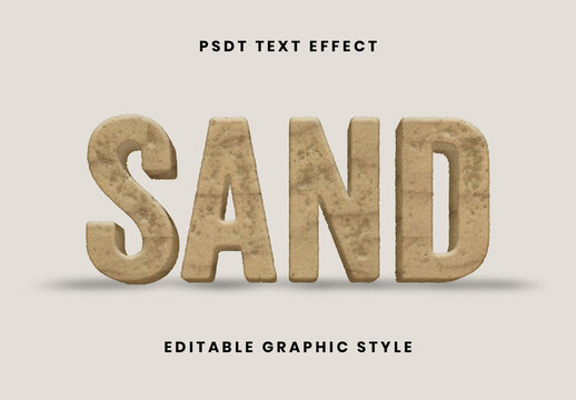 Beige Desert Sandstorm Text Effect Sand 3D Bold Font