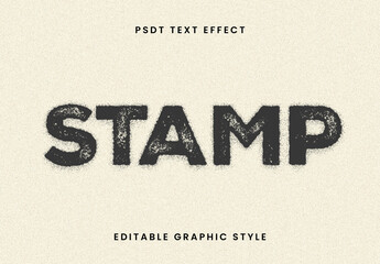 Black Dirty Stamp Text Effect Grunge Worn Bold Font